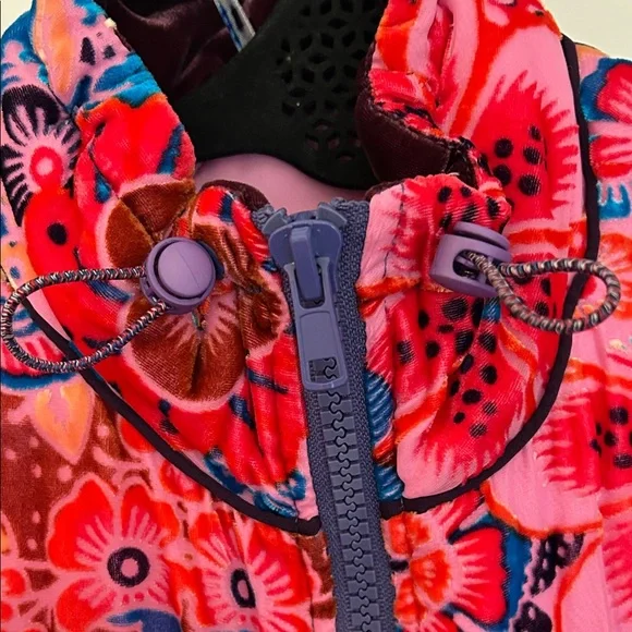 Free People Floral Puffer Jacket - Pink and Red - Picture 3 of 6